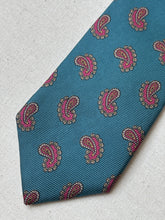 Načíst obrázek do prohlížeče Galerie, Zelená paisley kravata Kennetha Gordona, vyrobeno v Itálii
