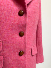 Charger l&#39;image dans la galerie, Curling Paris blazer femme vintage rose en laine Harris Tweed 44
