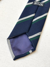 Load image into Gallery viewer, Harrod's cravate marine club en laine Made in England
