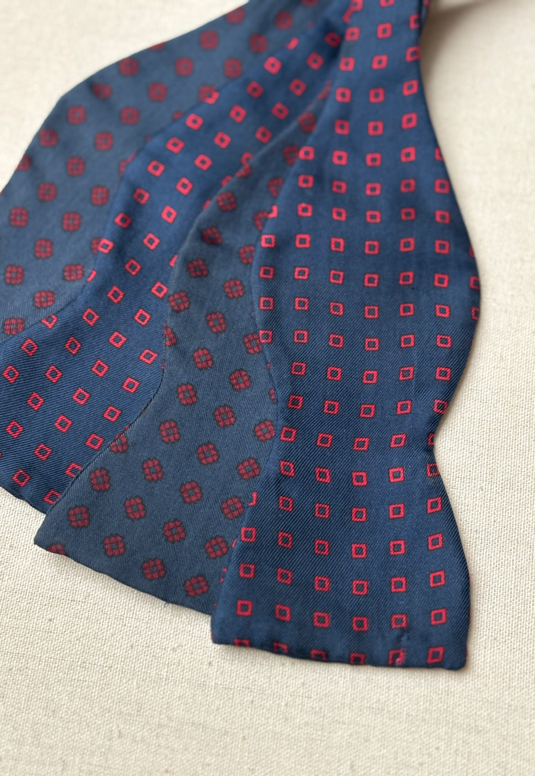 Duo de noeuds papillon en soie vintage Made in Italy