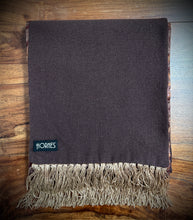 Charger l&#39;image dans la galerie, Hornes foulard marron vintage double face à motif floral
