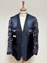 Cargar imagen en el visor de la galería, Scapa costume bleu gris à carreaux fenêtre deux pièces en laine et cachemire 48
