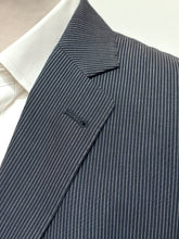 Lade das Bild in den Galerie-Viewer, Scapa blazer marine rayé en coton et laine 48/M
