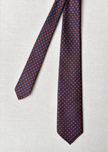 Charger l'image dans la galerie, Danieli Padova cravate bleue à motif géométrique en soie Made in Italy

