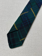 Charger l&#39;image dans la galerie, Cravate vintage tartan en pure laine
