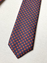 Charger l'image dans la galerie, Danieli Padova cravate bleue à motif géométrique en soie Made in Italy
