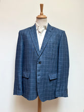 Carica l'immagine nel visualizzatore di Gallery, Blazer a quadri Hackett London in lana, lino e seta, 40R/50R
