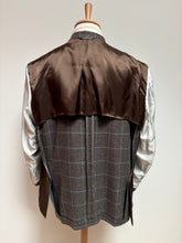 Načíst obrázek do prohlížeče Galerie, Hnědo-modré kostkované sako Loro Piana s okénkami, 100% kašmír, velikost 58/60
