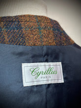 Charger l&#39;image dans la galerie, Cyrillus Paris blazer tweed femme vintage à carreaux 44 Made in France
