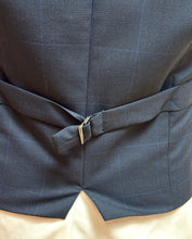 Charger l'image dans la galerie, Gilet de costume bleu marine en laine à carreaux Prince de Galles 50/L
