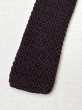 Charger l'image dans la galerie, Cravate maille vintage marron en laine
