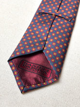 Charger l'image dans la galerie, Danieli Padova cravate bleue à motif géométrique en soie Made in Italy
