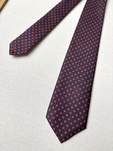 Charger l'image dans la galerie, Danieli Padova cravate bleue à motif géométrique en soie Made in Italy
