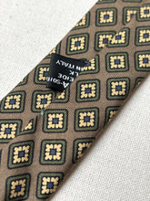Cargar imagen en el visor de la galería, Caleffi Roma cravate en soie à motif géométrique Made in Italy
