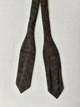 Charger l'image dans la galerie, Noeud papillon paisley vert vintage en soie Made in France
