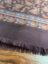 Charger l&#39;image dans la galerie, Rochas Paris écharpe double face vintage paisley en laine et soie Made in Italy
