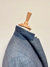 Afbeelding in Gallery-weergave laden, Suitsupply blazer marine en laine et lin Prince de Galles 52
