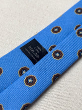Afbeelding in Gallery-weergave laden, Cravate bleue en laine à motif floral

