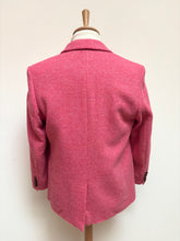 Charger l&#39;image dans la galerie, Curling Paris blazer femme vintage rose en laine Harris Tweed 44
