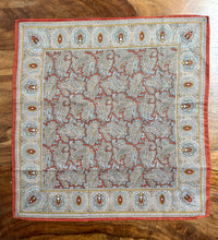 Carica l'immagine nel visualizzatore di Gallery, Pochette orange vintage à motif paisley 100% coton
