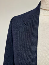 Charger l&#39;image dans la galerie, Costume bleu marine vintage deux pièces en laine vierge S
