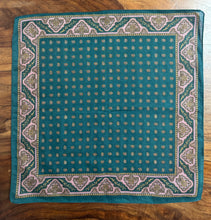Lade das Bild in den Galerie-Viewer, Pochette verte vintage à motif paisley 100% coton
