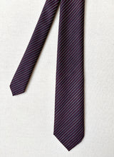Carica l&#39;immagine nel visualizzatore di Gallery, Vivax by Sambrook Witting cravate rayée 100% laine Made in England
