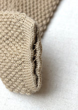 Charger l'image dans la galerie, Cravate beige maille vintage en laine Made in Italy
