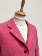 Charger l&#39;image dans la galerie, Curling Paris blazer femme vintage rose en laine Harris Tweed 44
