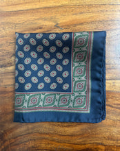 Charger l&#39;image dans la galerie, Duo de pochettes marine vintage en soie
