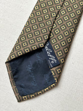 Cargar imagen en el visor de la galería, Caleffi Roma cravate en soie à motif géométrique Made in Italy
