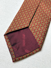 Lade das Bild in den Galerie-Viewer, Vinci Uomo cravate rouge vintage à motif géométrique Made in Italy
