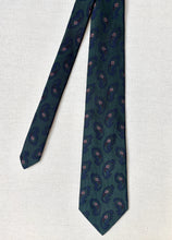 Charger l'image dans la galerie, Francesco Smalto Paris X Charles Hill cravate verte paisley Made in England
