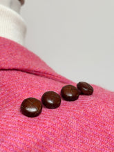 Charger l&#39;image dans la galerie, Curling Paris blazer femme vintage rose en laine Harris Tweed 44
