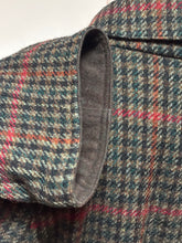 Lade das Bild in den Galerie-Viewer, Veste tweed manteau raglan vintage réversible en pure laine à motif pied de poule 54
