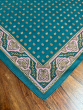 Lade das Bild in den Galerie-Viewer, Pochette verte vintage à motif paisley 100% coton
