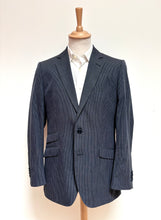 Lade das Bild in den Galerie-Viewer, Scapa blazer marine rayé en coton et laine 48/M
