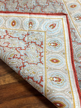 Carica l'immagine nel visualizzatore di Gallery, Pochette orange vintage à motif paisley 100% coton
