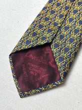 Charger l'image dans la galerie, Louis Sciolla Paris cravate vintage à motif fantaisie Made in Italy

