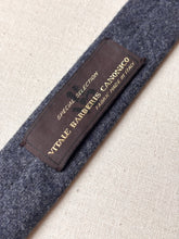Charger l'image dans la galerie, TM Lewin by John Francomb cravate grise marine en laine Vitale Barberis Canonico
