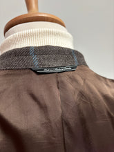 Načíst obrázek do prohlížeče Galerie, Hnědo-modré kostkované sako Loro Piana s okénkami, 100% kašmír, velikost 58/60
