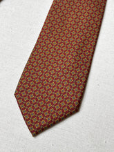 Lade das Bild in den Galerie-Viewer, Vinci Uomo cravate rouge vintage à motif géométrique Made in Italy
