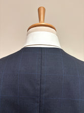 Charger l'image dans la galerie, Gilet de costume bleu marine en laine à carreaux Prince de Galles 50/L
