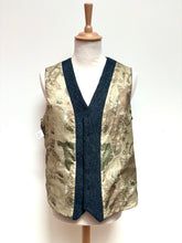 Afbeelding in Gallery-weergave laden, Gilet de costume bleu à chevrons en laine mélangée 54
