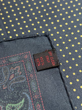 Load image into Gallery viewer, Etro Milano pochette marine vintage à pois en soie Made in Italy
