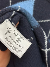 Carica l'immagine nel visualizzatore di Gallery, Maglione girocollo Peter Brown in lana e mohair con motivo a rombi, Made in Italy, taglia 54/XXL
