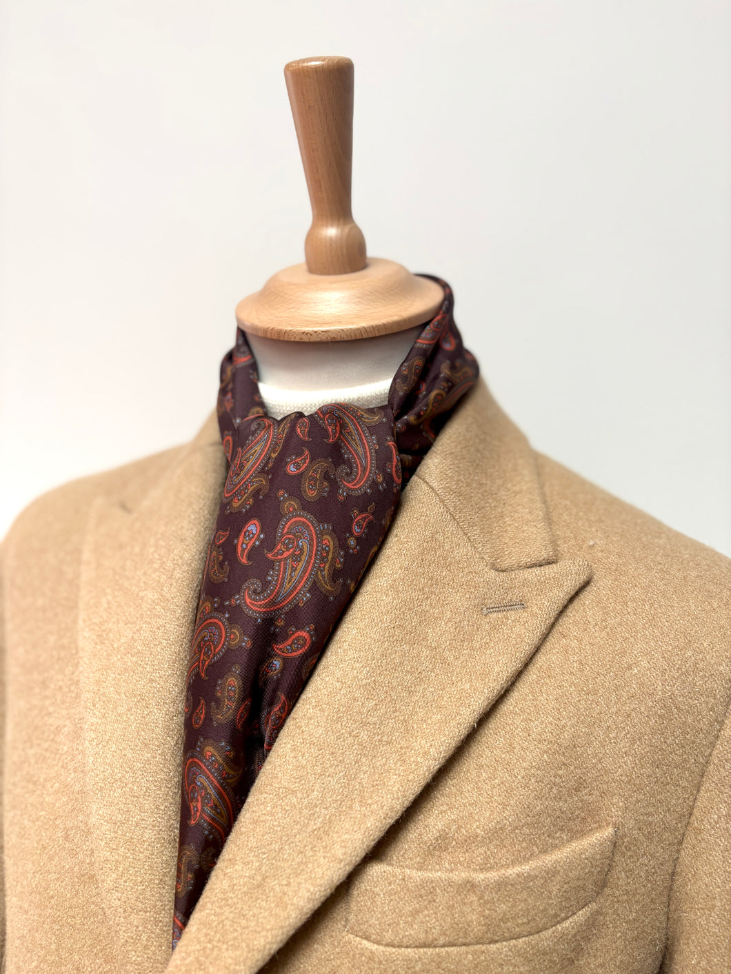 Rochas Paris écharpe double face vintage paisley en laine et soie Made in Italy