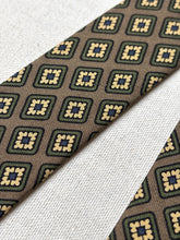 Cargar imagen en el visor de la galería, Caleffi Roma cravate en soie à motif géométrique Made in Italy
