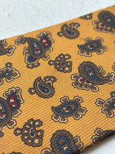 Charger l&#39;image dans la galerie, Berteil Paris cravate vintage paisley en soie Made in Italy
