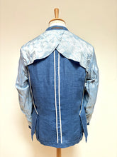 Charger l'image dans la galerie, Féraud blazer à chevrons bleu en lin 50/L
